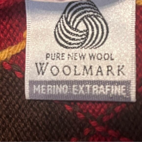 Vintage Lacoste Merino Wool Argyle Sweater Mens 5/Large V Neck Preppy Academia - Picture 5 of 9